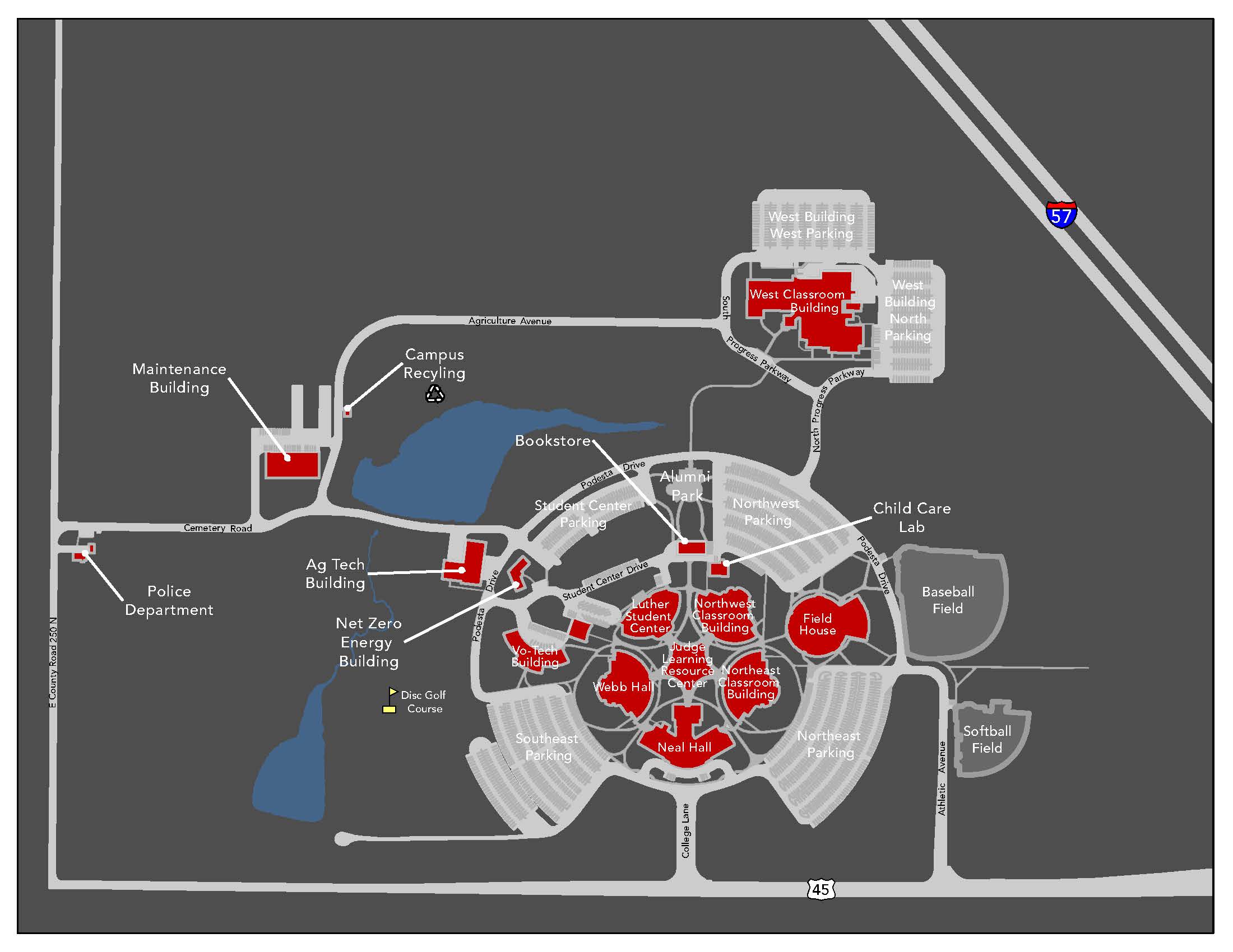 Lakeland College Campus Map