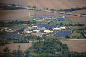 Aerial campus view