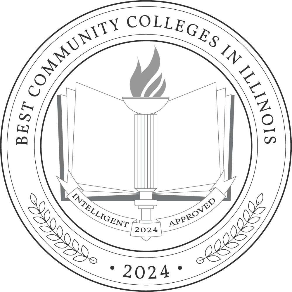 An image of an award that recognizes Lake Land as one of the best community colleges in Illinois. 