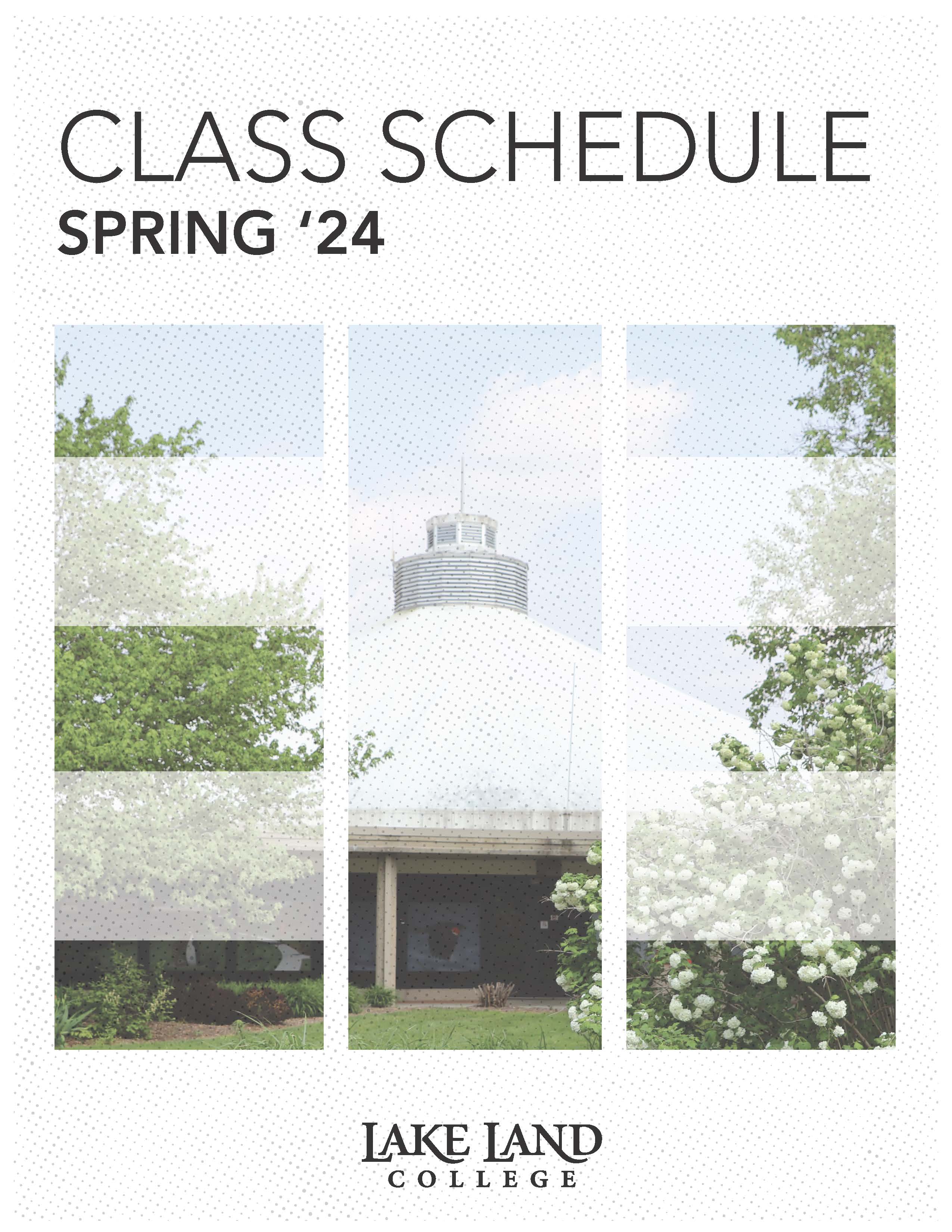Spring Schedule cover page