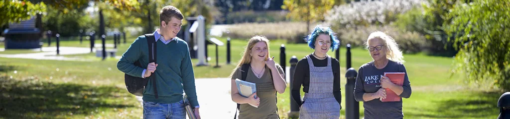 Get Involved header Students walking outside