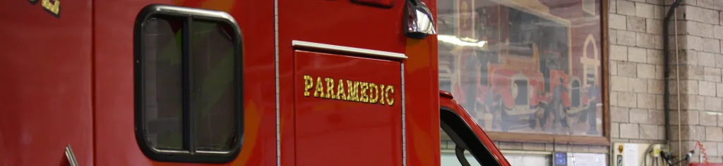 Side of a paramedic ambulance
