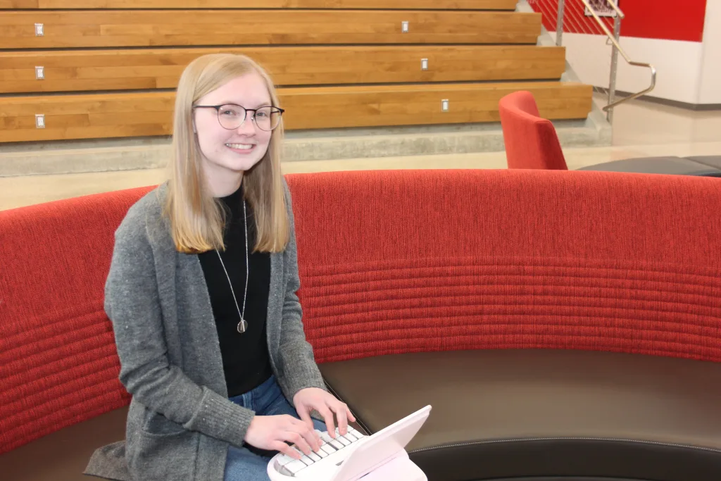 Photo of court reporting student