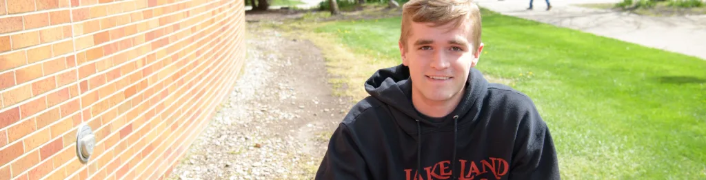 A student smiling