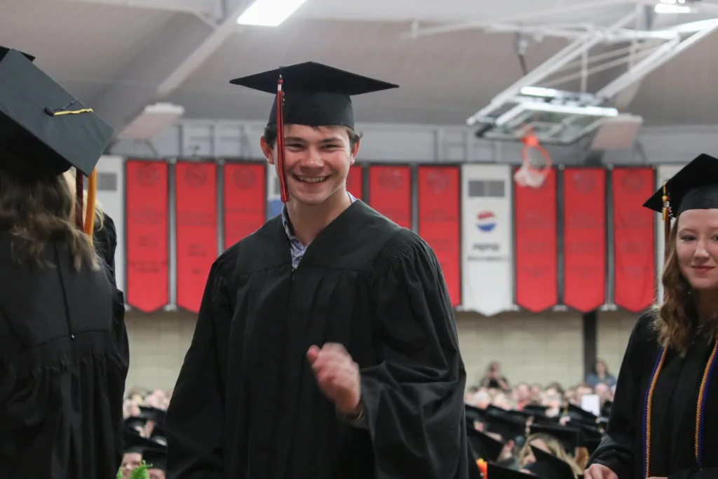 Graduate smiling