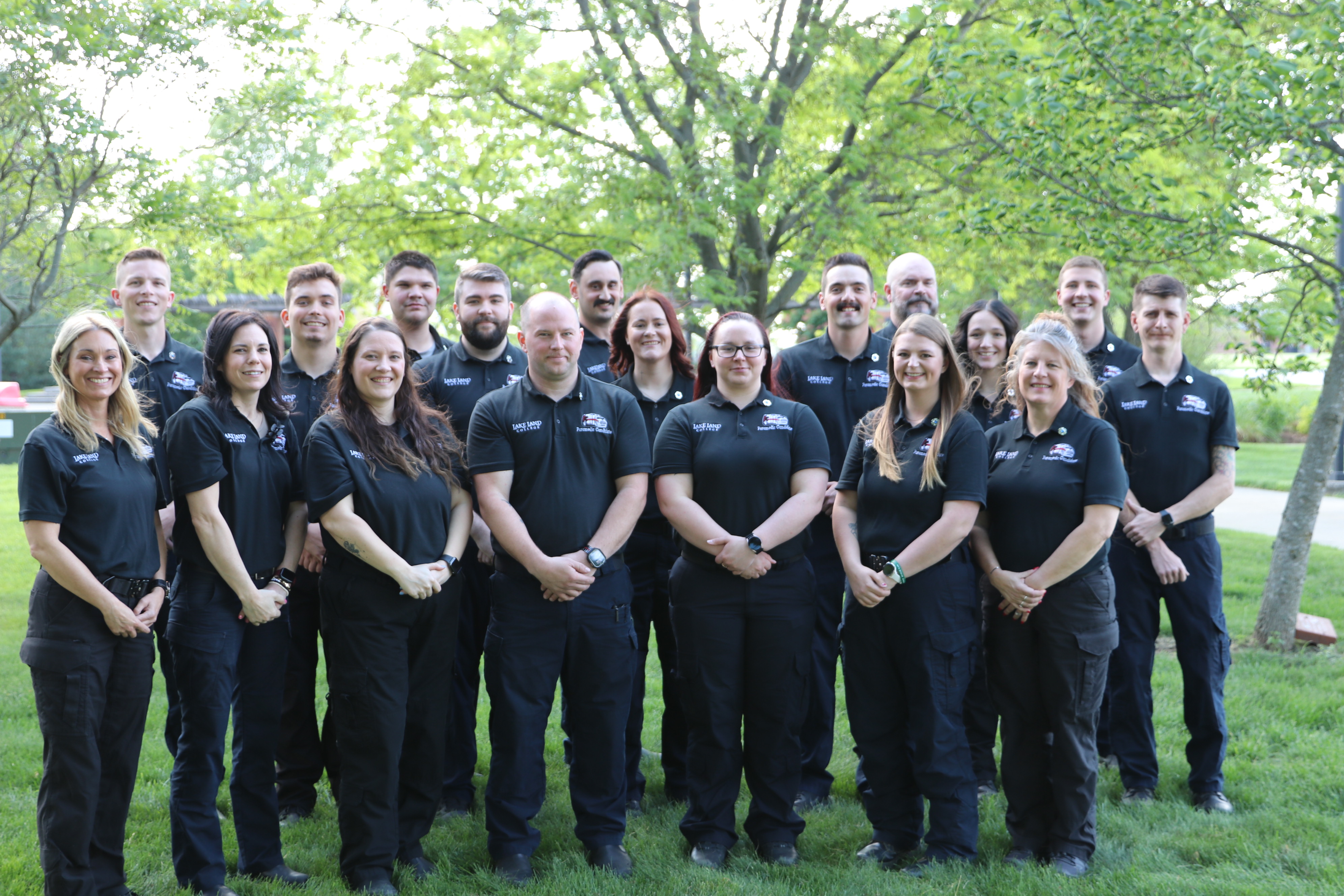 A group of Lake Land College EMS graduates