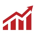 Graphic showing a graph with increased profit