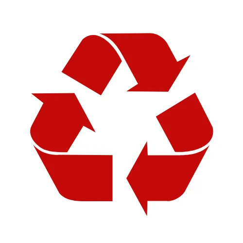 Graphic showing a recycle sign
