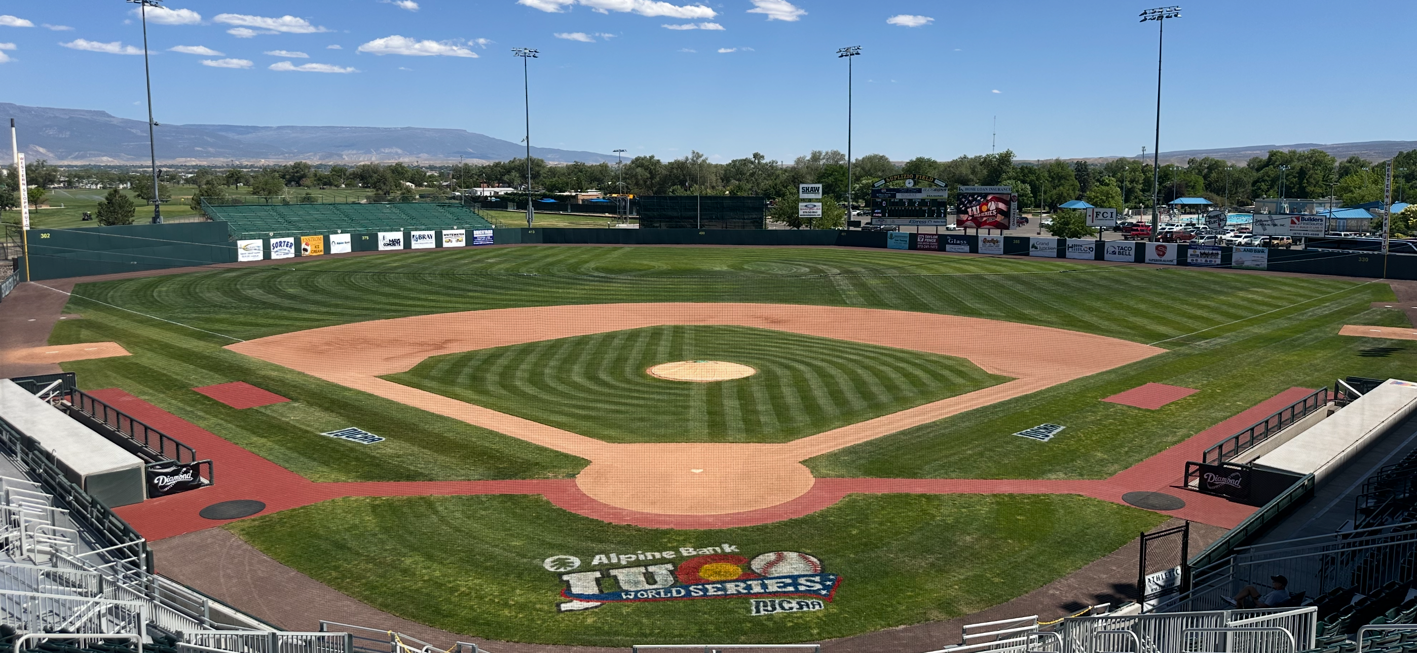A baseball diamond