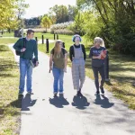 Photo of a group of students walking