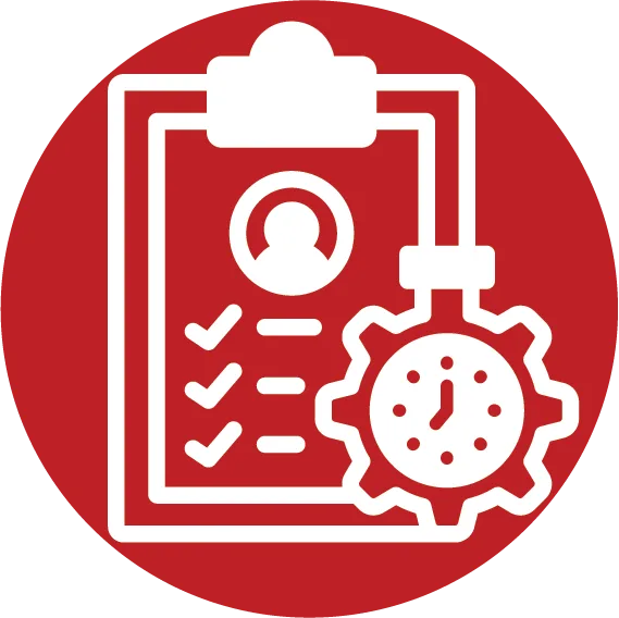Icon for strategic plan red