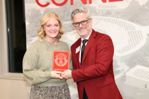 Non-traditional student of the year recipient Jasmine Gast being recognized at the annual Non-traditional Student of the Year ceremony. 