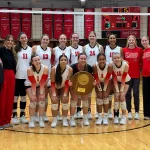The Lake Land College Lakers volleyball team clinched the 2025-2026 Region XXIV Championship by defeating the Vincennes University Trailblazers on Sunday, Nov. 2.