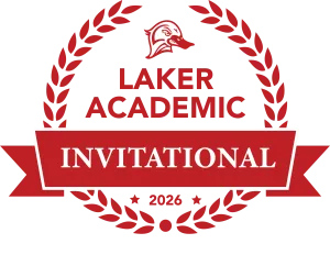 A logo for the Lake Land College Laker Academic Invitational Event