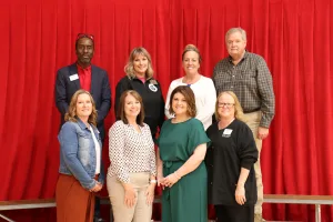 Lake Land College employees being recognized for reaching the 20 year employment milestone. 