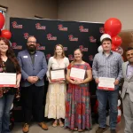 Lake Land College TRIO Staff members recognize the students nominated for the TRIO Student of the Year Award during the 2026 TRIO SSS Banquet.