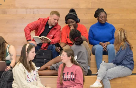Photo of students talking