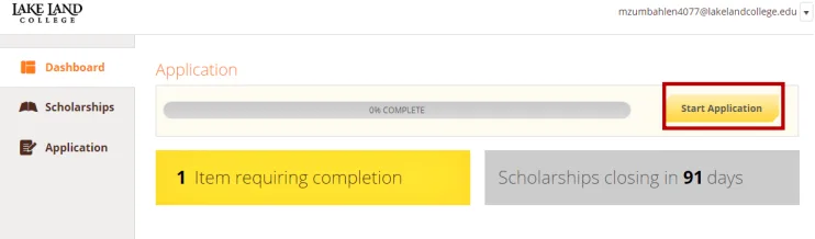 Click Start Application