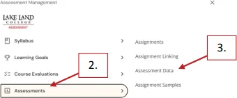 Click assessments then assessment data