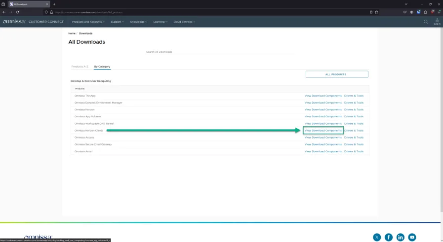 Go to list of client downloads