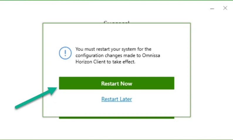 Restart your system