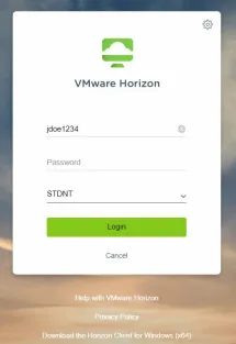 Enter username and password