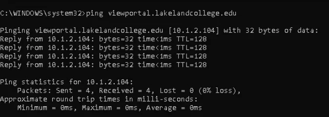 Ping viewportal
