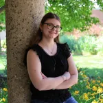 A Lake Land College alumna on campus.