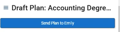 Send draft plan to student