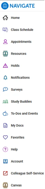 Navigate side icons