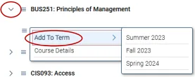 Add a course to a term