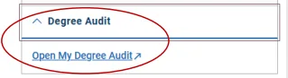 Open your degree audit