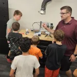 A Lake Land College alumni leads an interactive workshop in 3D printing in the Innovation Center lab at the Effingham Technology Center.